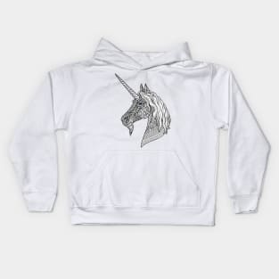 Unicorn Zentangle Kids Hoodie